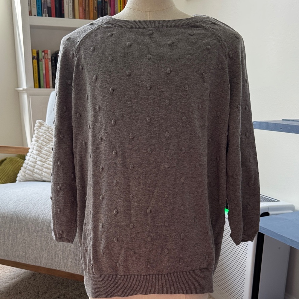 Vince Camuto Gray Crew Neck Sweater